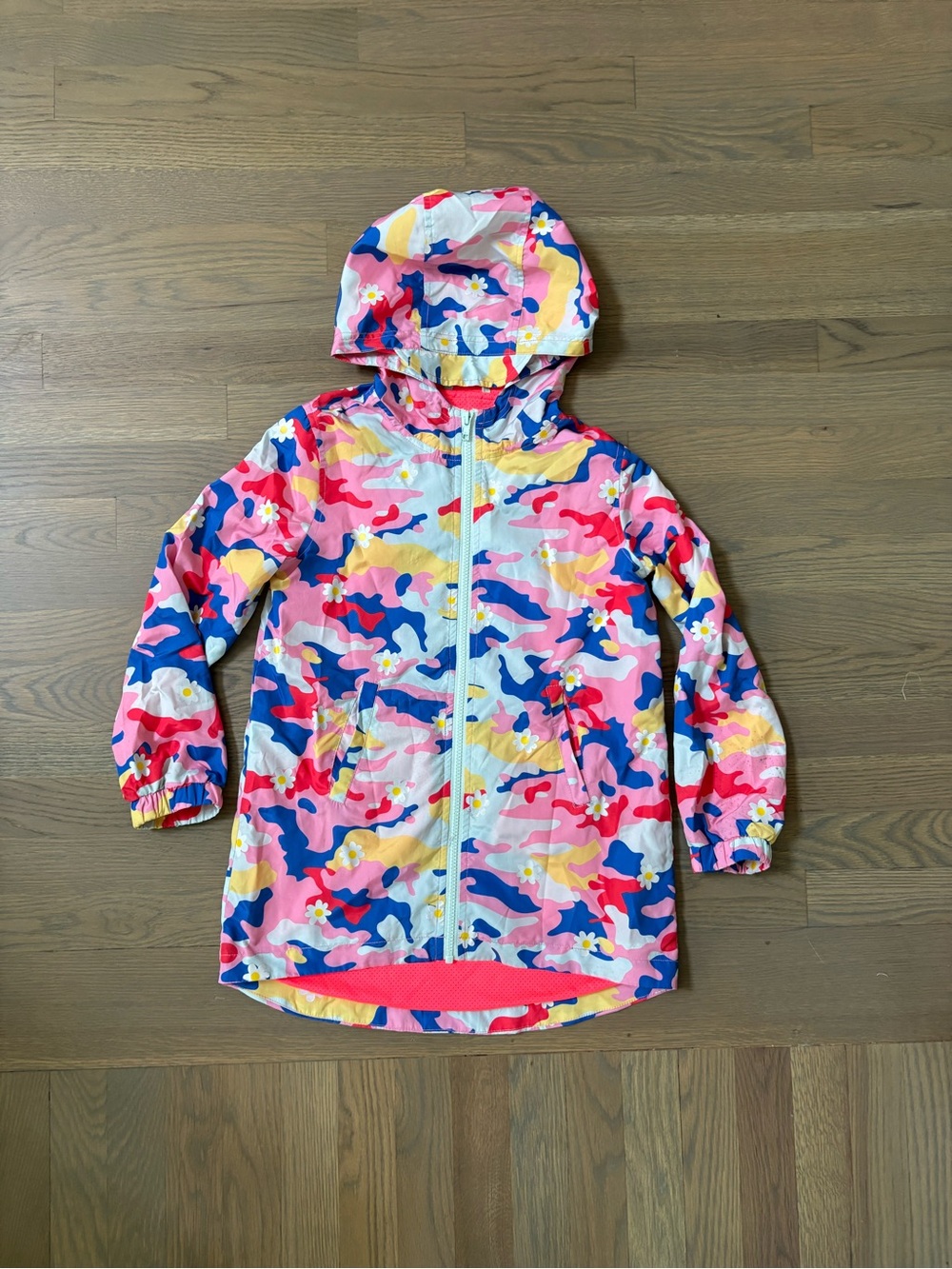 Kids' Multi-color Camo Print Raincoat
